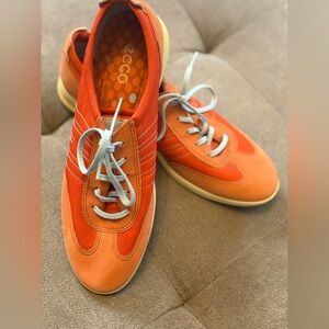 Ecco Vibrant Orange Sneakers